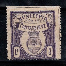 Pontassieve - Nuovo ** 80% marche comunali 3 Lire, Municipio