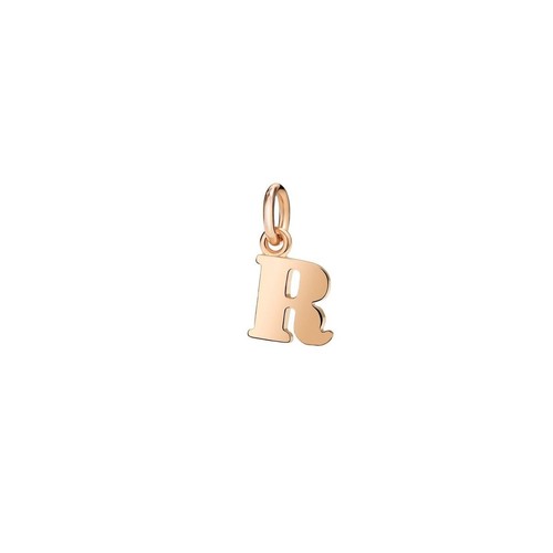 Dodo ciondolo lettera oro - r,