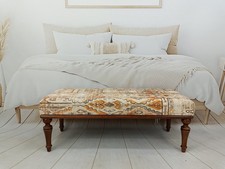 panca fatta a mano, panca pianoforte, panca tavolo da pranzo, panca ingresso, pouf kilim