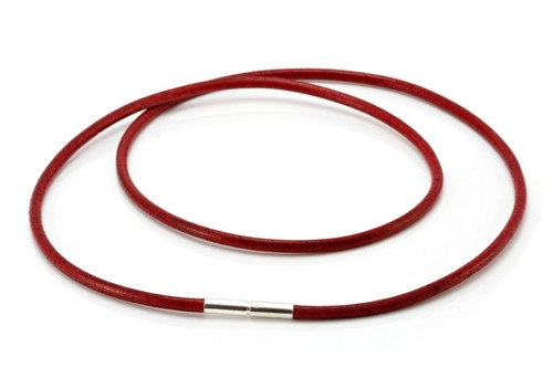 Pelle rossa collana - pelle, torchon