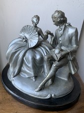 Soprammobile Statua In Ottone  O Bronzo Argentato -Giuseppe Granello