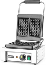 Piastra macchina per waffle cialde professionale inox doppia Liège Hendi 212103