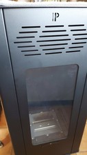 Stufa nera a Bioetanolo ventilata, modello Pro2020 ItalPROGRESS, dotata di ruote