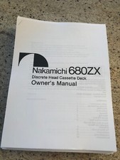 Cassettiera completa Nakamichi 680ZX testa discreta copia manuale utente 