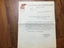 ASSOCIAZ. NAZ. BERSAGLIERI - 1930 - BENITO MUSSOLINI - LETTERA