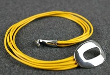Braccialetto da Donna GIALLO Silver Accessorio Stile Design Bracciale con FILI