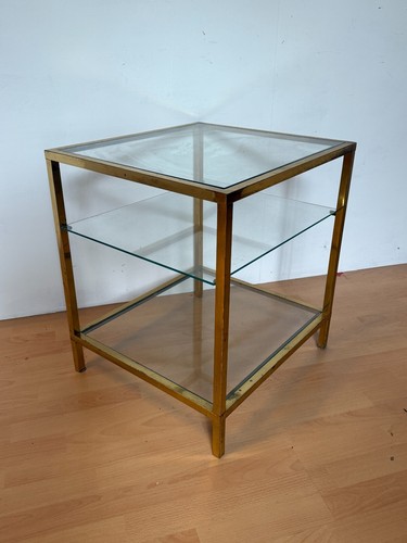 Tavolino vetro ottone - in,