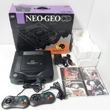 NEO GEO CD Console CD-T01 SNK Console giapponese #0060431 con scatola 4 giochi Giappone