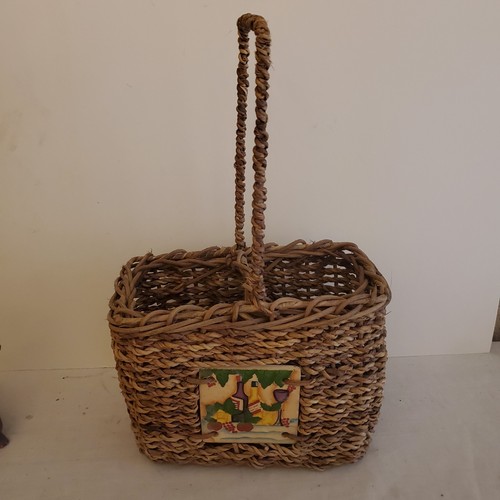 Cesto vino rattan - rattan, tessuto