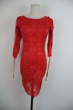 GUESS VESTITO DONNA TG. XS WOMAN CASUAL VINTAGE DRESS ABITO PIZZO FLOREALE