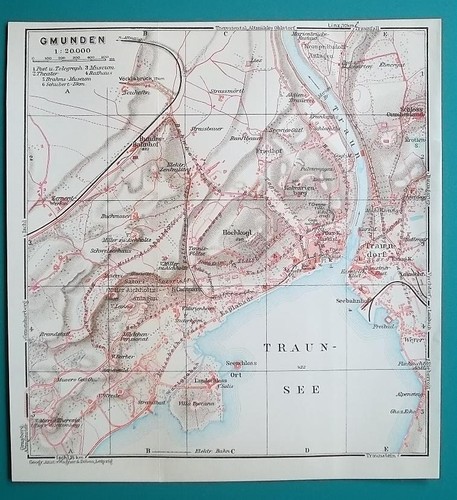 Austria gmunden city - gmunden, plan