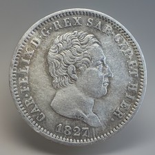 2 LIRE 1827 TORINO CARLO