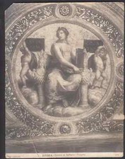 ANTICA FOTOGRAFIA ARTISTICA D’EPOCA 1900. MITOLOGICO CAMERE DI RAFFAELLO 24,5X19