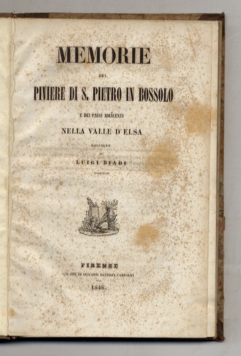Memorie del piviere s - del, di