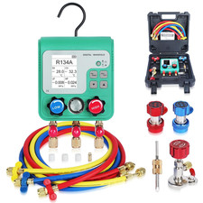 Digitale Manometro Condizionatori Display LCD Kit Ricarica Aria Condizionata Aut