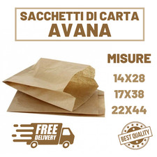 1kg Sacchetti Di Carta Avana