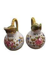 Set di ampolle per olio e aceto in ceramica dipinta a mano