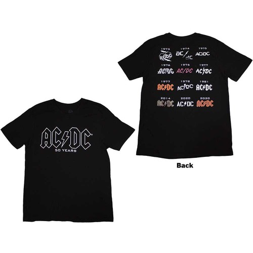 Shirt logo history - ac/dc,