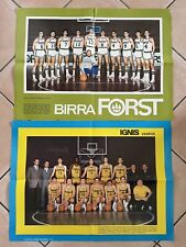 2 Poster Anni 70 Basket Ignis Varese E Birra Forst Cantù Giganti Basket 1972
