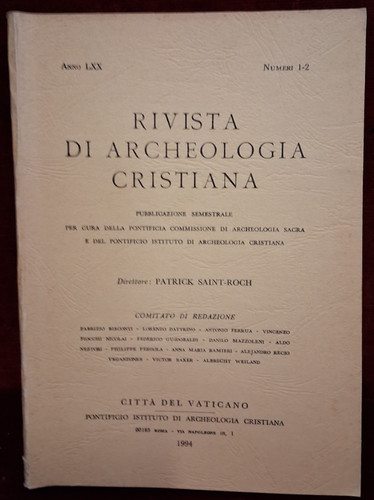 Rivista archeologia cristiana - archeologia,