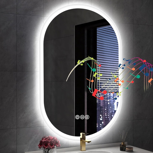 Specchio bagno led - ovale, 24x36