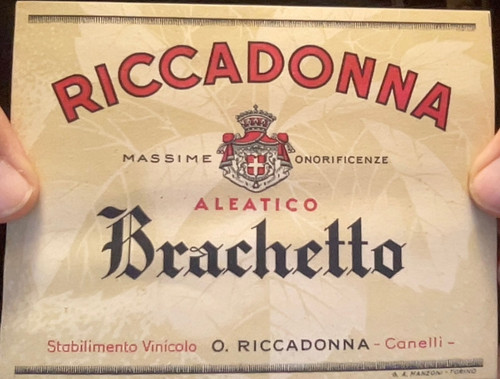 Etichetta vino brachetto - etichetta,