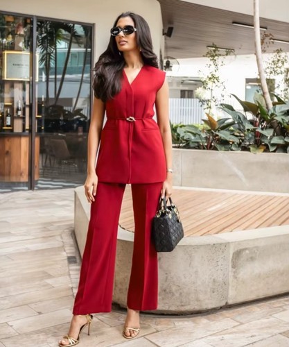 Tuta zara rosso scuro con - scuro,