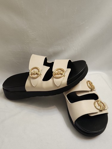 Sandali coach gable crema oro - coach,