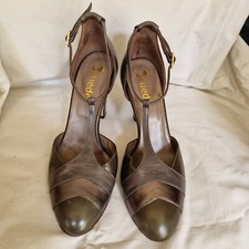 SUEDE Scarpe donna in pelle e camscio con tacco Taglia 38