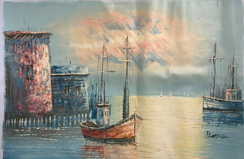Grande dipinto olio - dipinto, ad