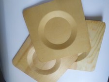 vassoi piatti in legno quadrati tre pezzi casa cucina