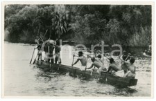1920ca AFRICA VICTORIA FALLS Native canoe on the ZAMBEZI RIVER Postcard FP NV