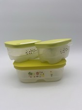 Tupperware FridgeSmart Set di 3 con schede di sfiato 1,5 tazze/375 ml NUOVO