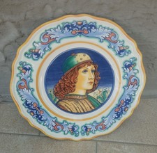 Ceramic Plate Piatto Ceramica Deruta Perugina Il Perugino Anni 80 Vintage