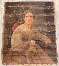 Antico dipinto olio su tela