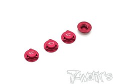 TO-306R T-Works Dadi Ruota Chiusi Autobloccanti ROSSO per 1:8 Buggy