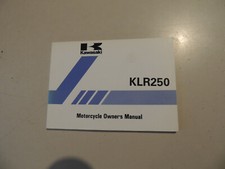 Kawasaki KLR 250 1986 - D3 Rider s Owner s manual manuale del conducente (inglese)