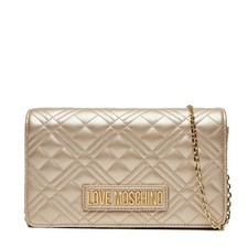 MOSCHINO BORSA DONNA SHOULDER FLAP BAG QUILTED METALLIC GOLD JC4079 125