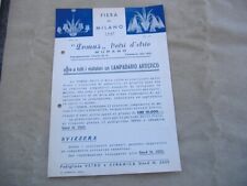 VOLANTINO PUBBLICITARIO ILLUSTRATO 1947 "VETRI D'ARTE DOMUS-MURANO" LAMPADARI