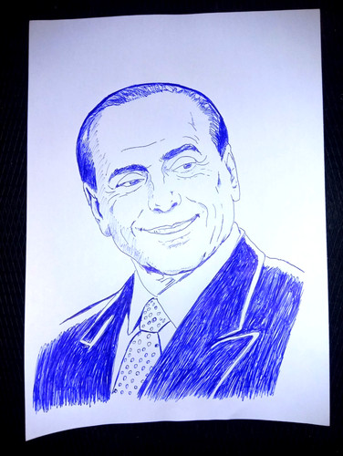 Disegno silvio berlusconi a - di,