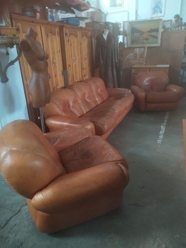 Salotto cognac anni 70 - "cognac",