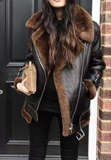 Bomber donna nero in vera