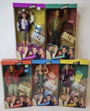 Lotto di 5 bambole Barbie Beverly Hills 90210 Mattel 1991 complete cast set