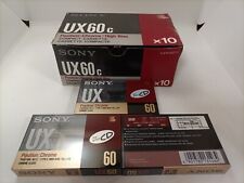 Lotto 3x SONY UX 60 NUOVE SIGILLATE 1990 TIPO II + SCATOLA musicassette vergini