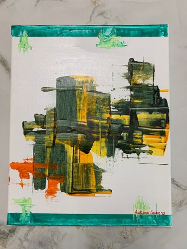 Quadro astratto acrilico - , su