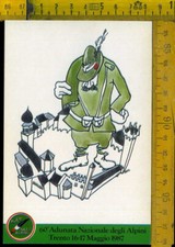 Cartolina Alpini 60 Adunata Trento 1987 pr 017