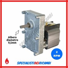 Motoriduttore per stufa pellet MELLOR FB1397 2 rpm albero 9,5 mm motore carico