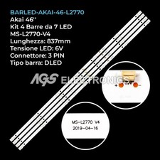 KIT 4 BARRE STRIP 7 LED TV