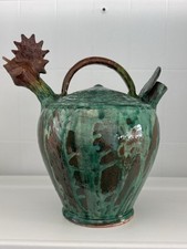 Brocca A forma di gallo in ceramica maiolica Smaltata Anni 50