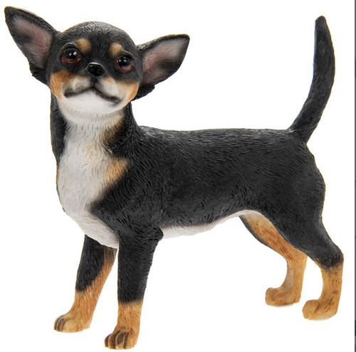 Black chihuahua statue - black,